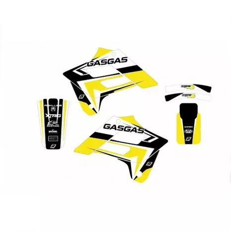 02-06 GASGAS DREAM-4 YELLOW, BLACKBIRD DECAL KIT 2903N/01