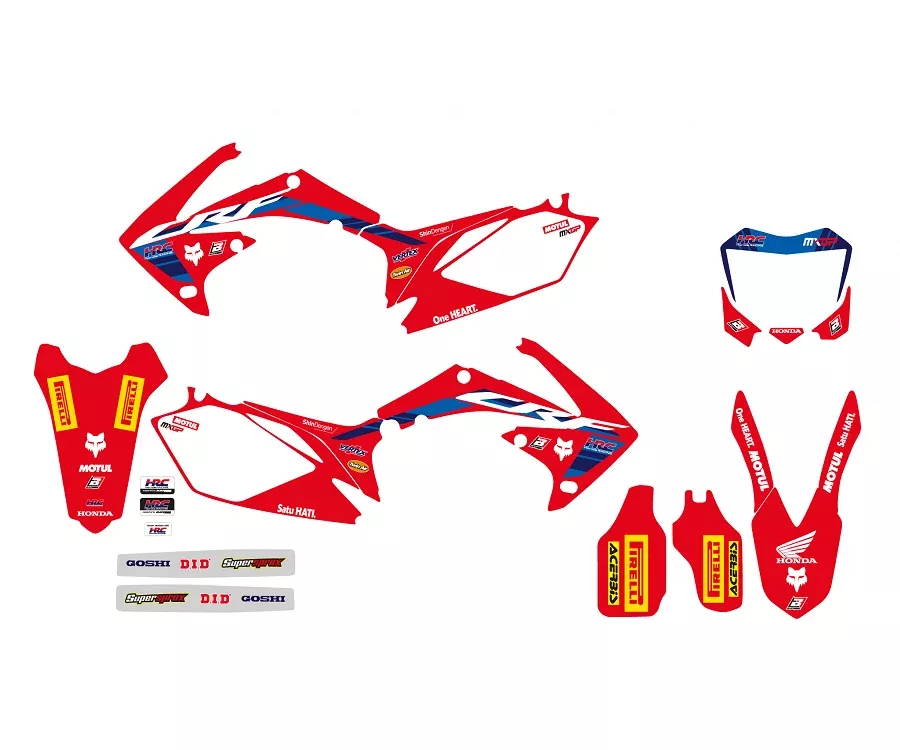 05-08 CRF450 HONDA HRC, BLACKBIRD 2134R23 DECAL KIT