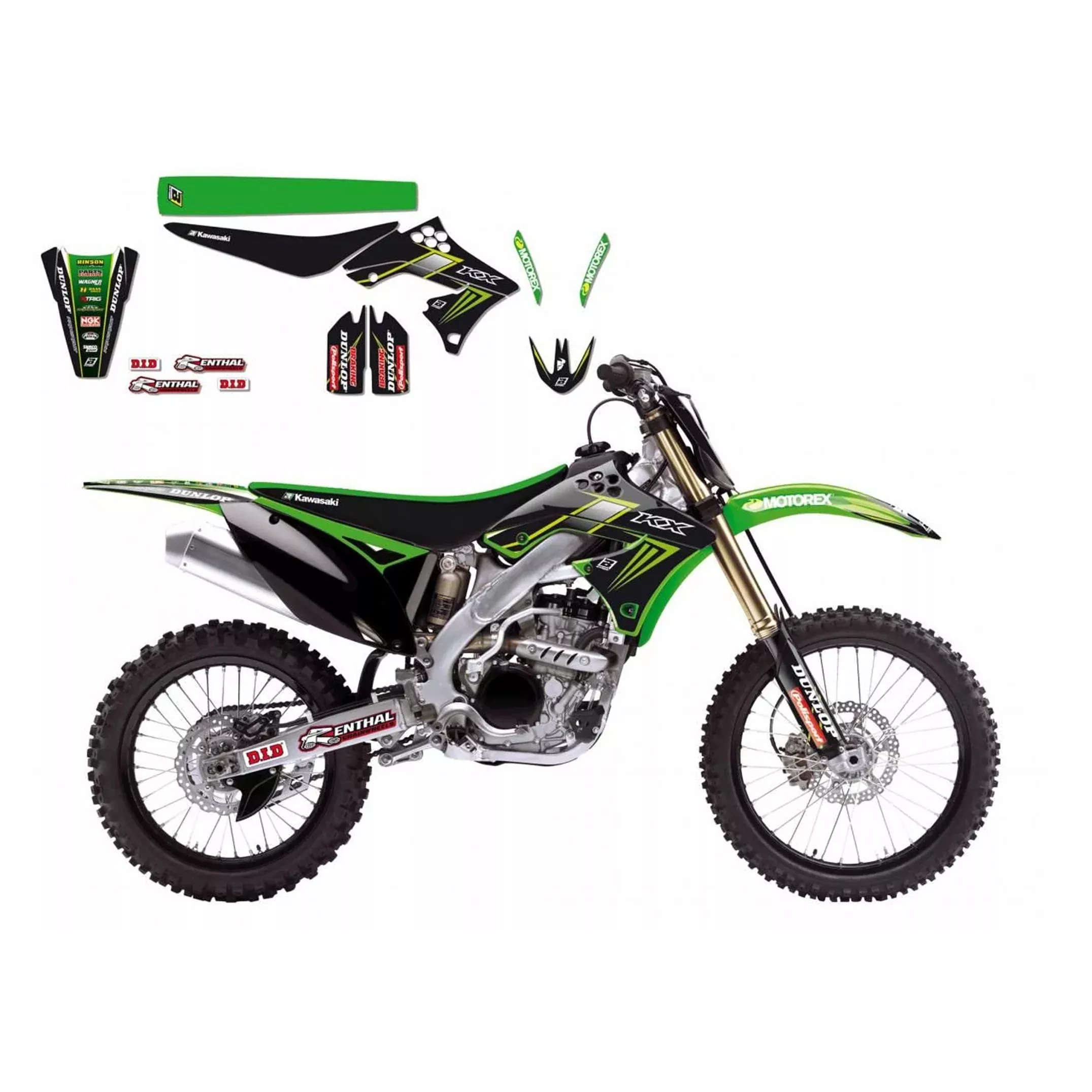 09-12 KXF250 KAWASAKI RACING, TEAMBLACKBIRD FULL TEAM KIT, 8418R8