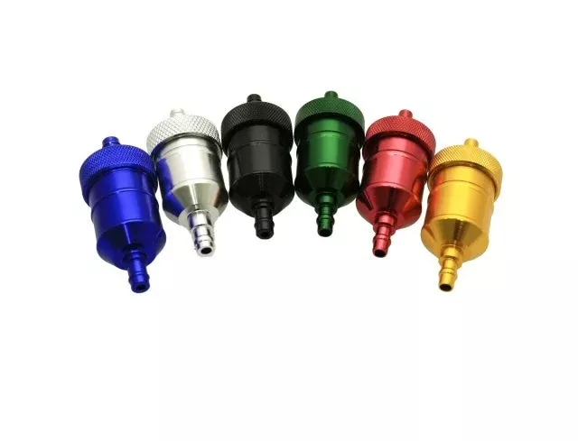 1/4″ Aluminum Fuel Filter (Pink), All Makes