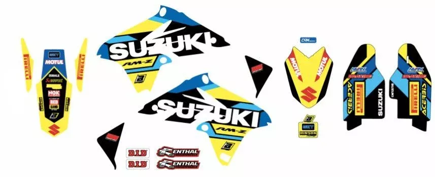 10-18 WORLD RESTYLE KIT RM-Z 250, BLACKBIRD GRAPHIC STICKER KIT 2319R7