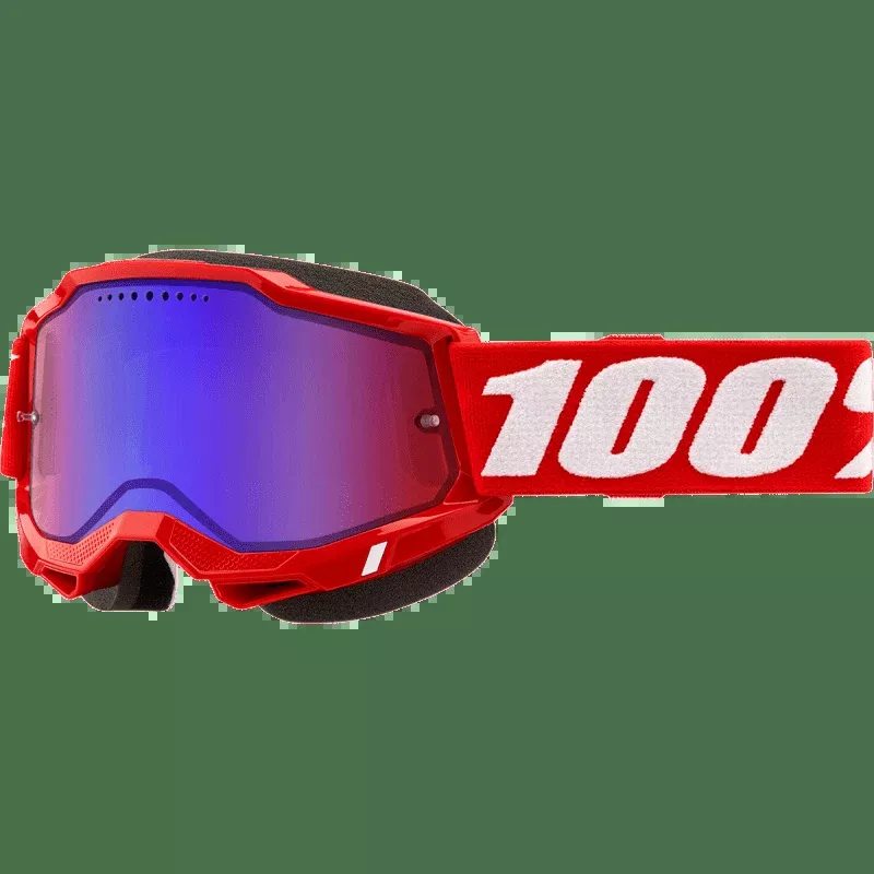 100% Accuri 2 Snowmobile Goggle Mirror Red/Blue Lens