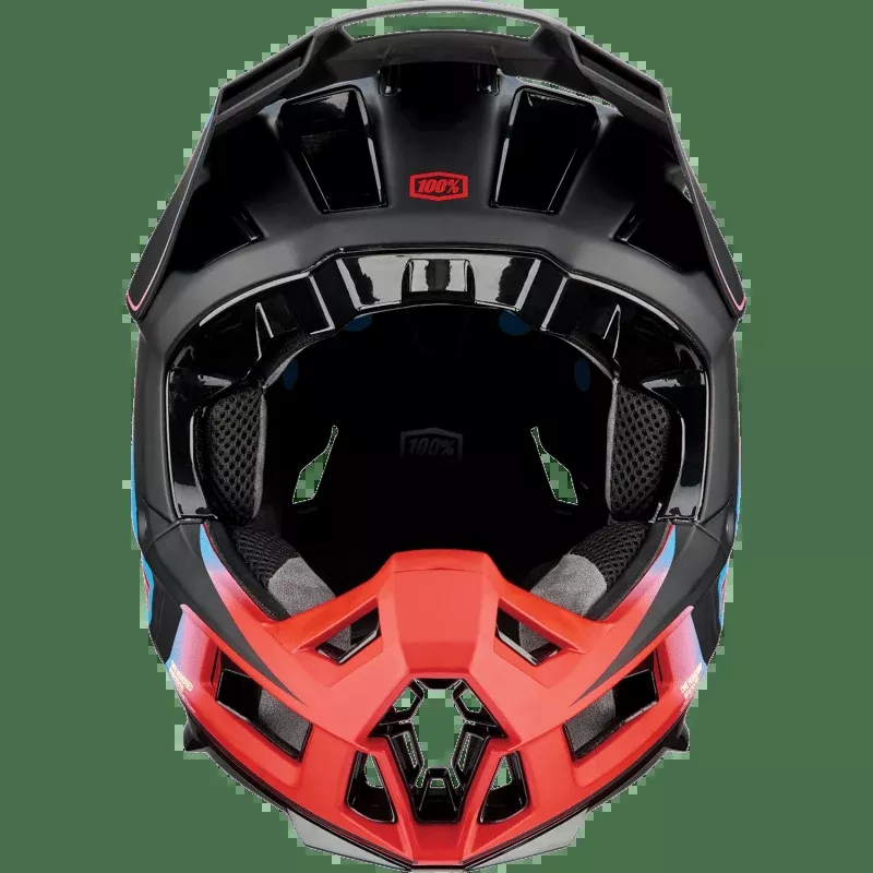 100% Aircraft 2 Helmet Carbon Steel Blue/Neon