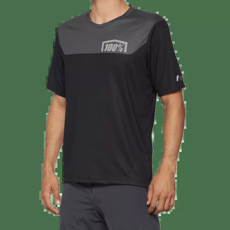 100% Airmatic Short Sleeve Jersey Grey/Midnight