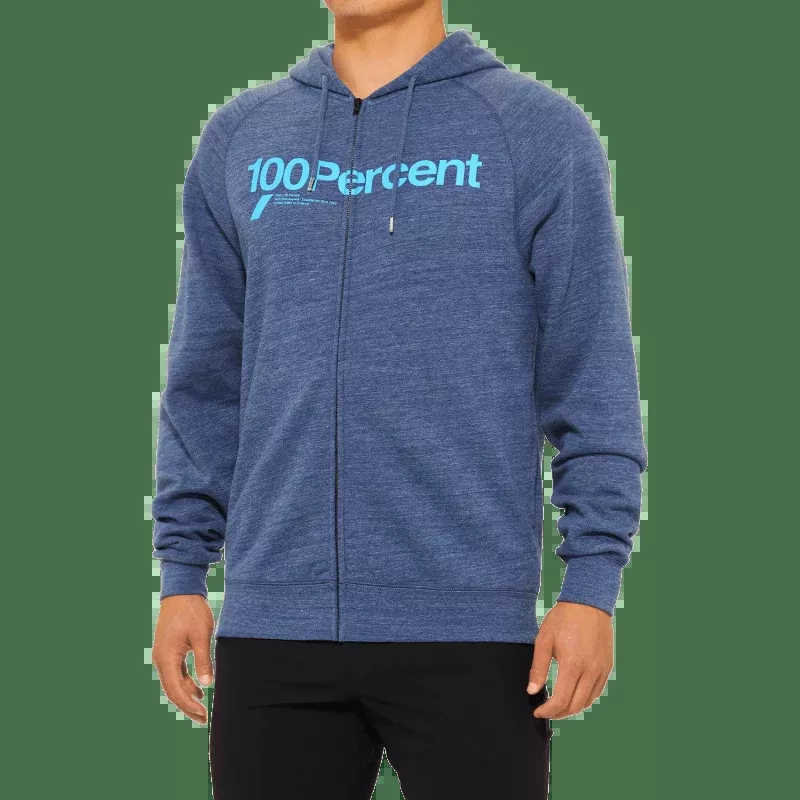 100% Kerv ZIP Hoodie Fleece Heather