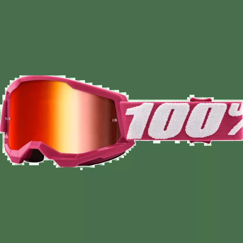 100% Strata 2 Youth Goggle Fletcher Mirror Red Lens