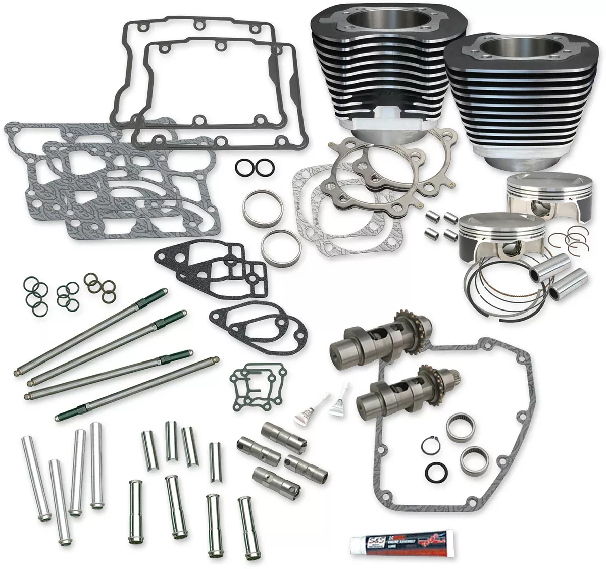 106" Hot Set Up Kit - 3.967" Bore - Wrinkle Black - Twin Cam