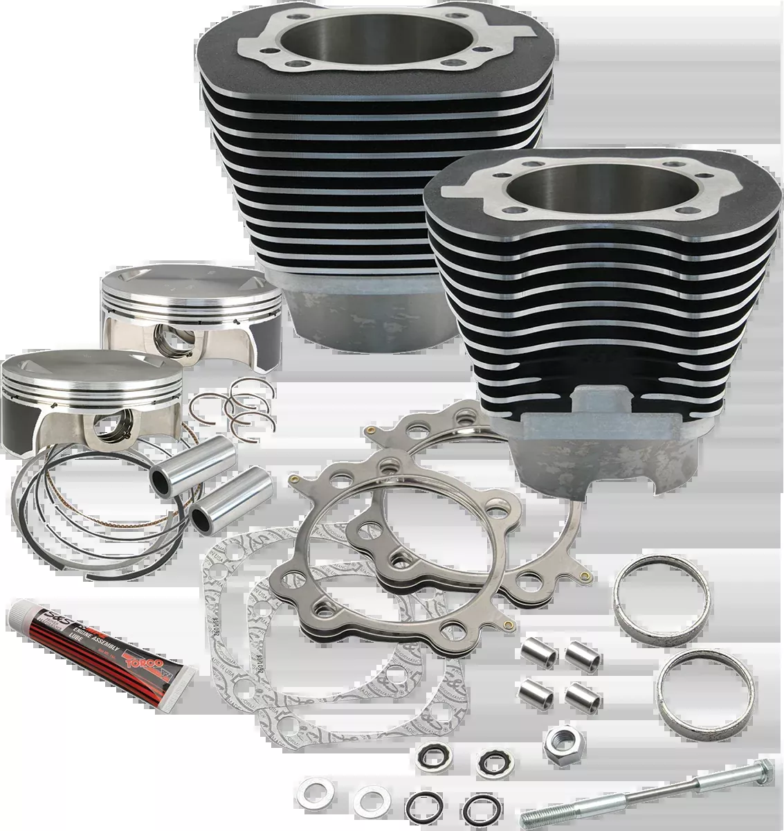 117" Big Bore Cylinder Kit - Wrinkle Black - Twin Cam