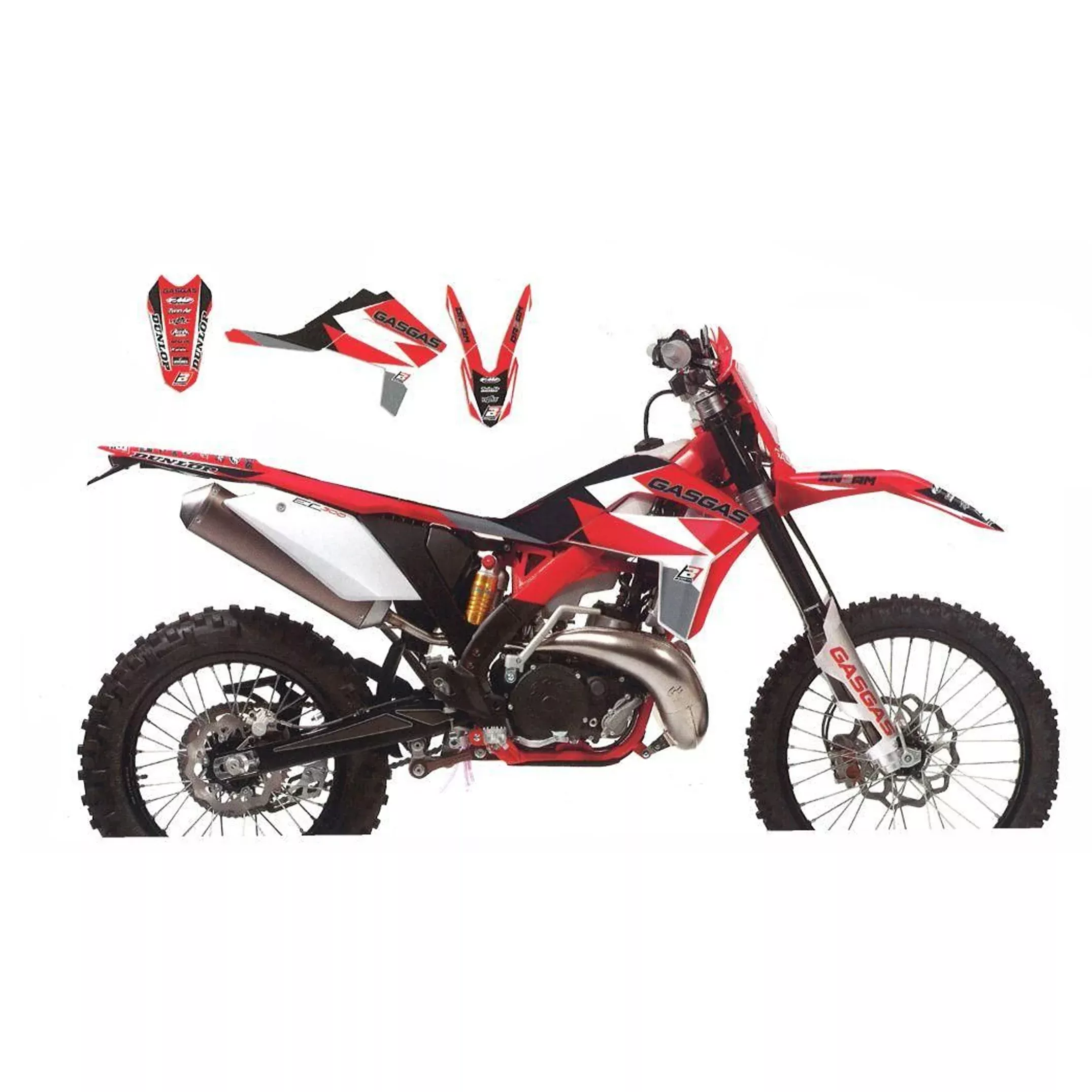 12-17 EC/ECF GAS GAS DREAM-3, BLACKBIRD DECAL KIT 2906E