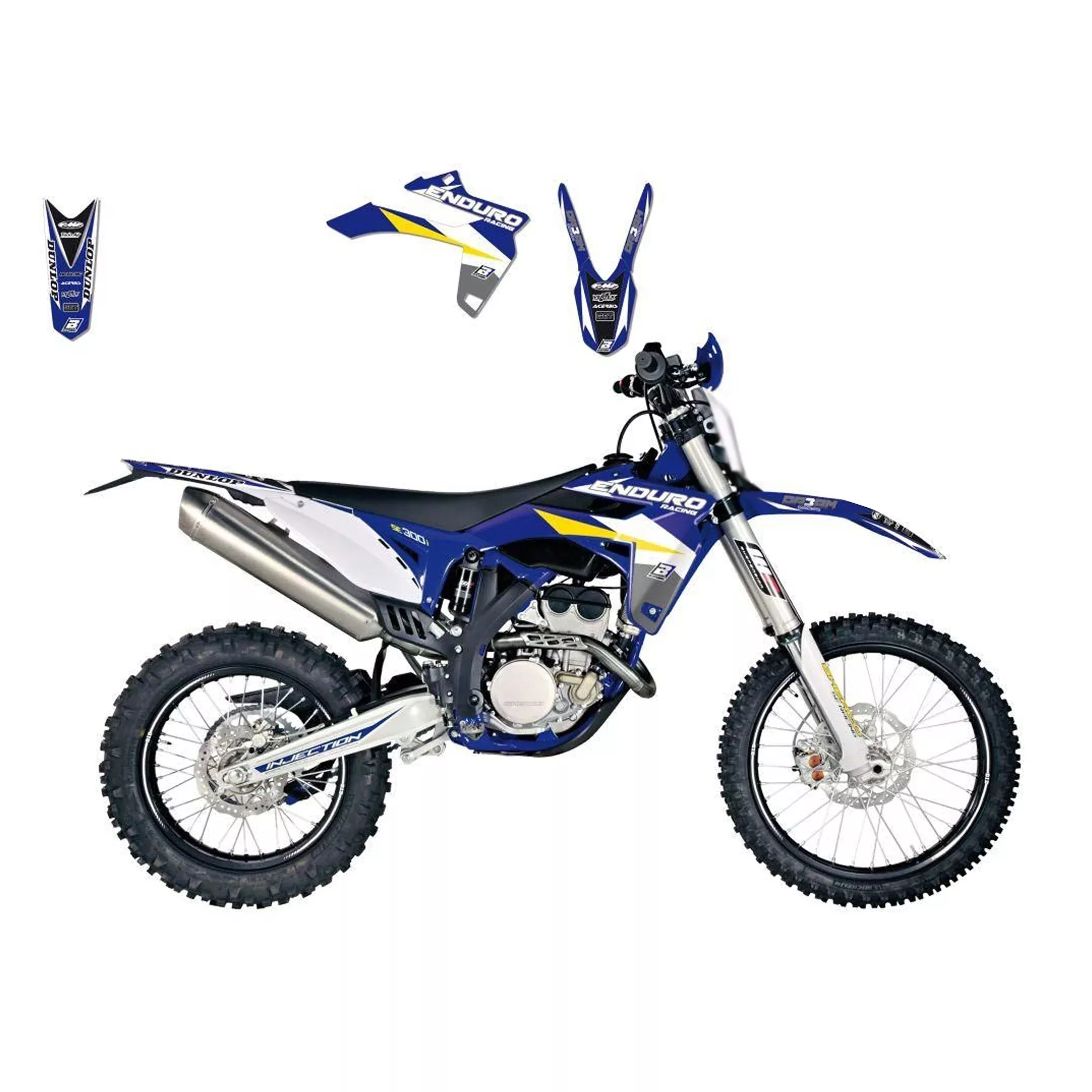 13-16 SHERCO DREAM 3 GRAPHIC, BLACKBIRD DECAL KIT 2E00E