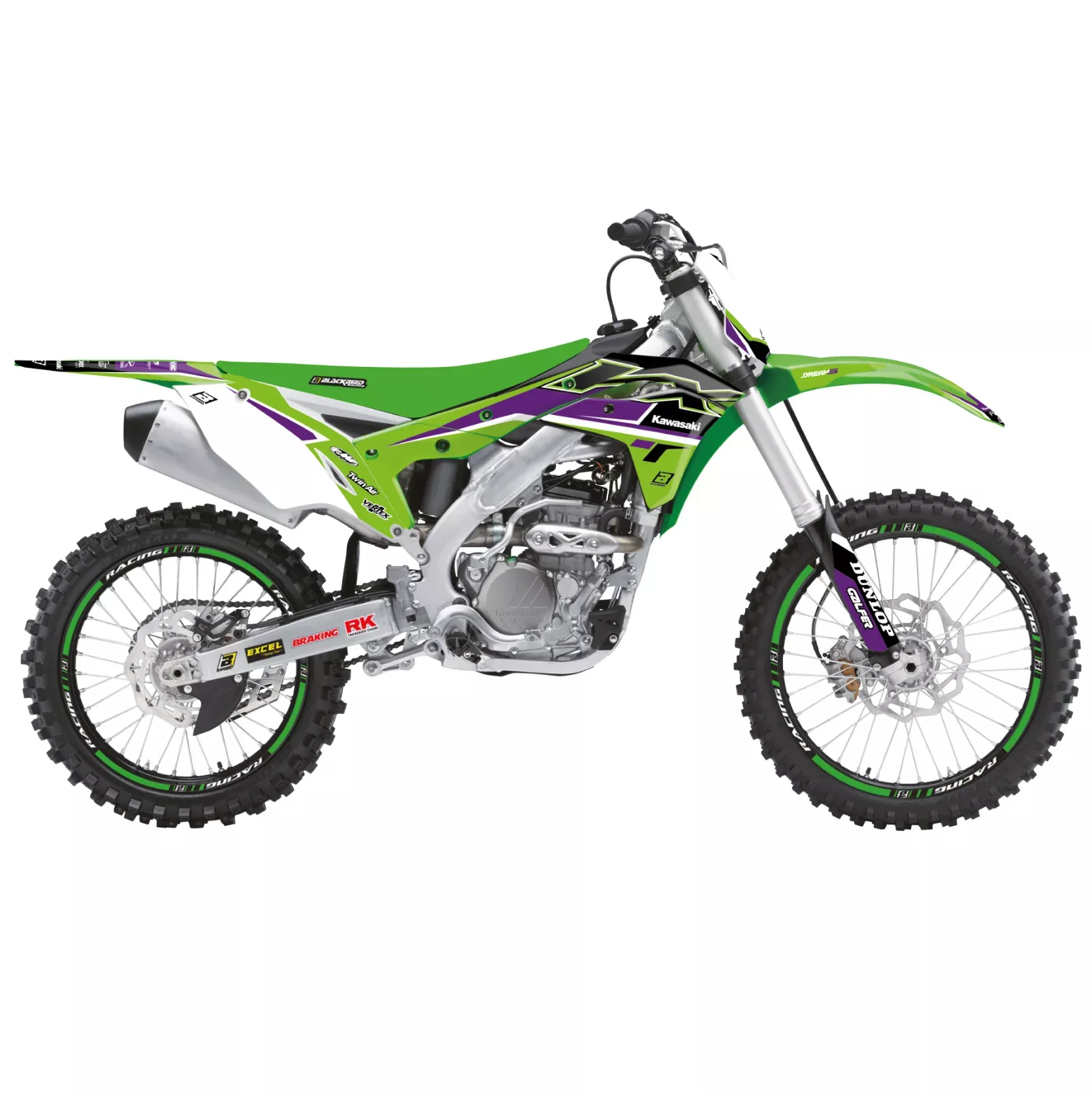 17-20 KXF250 DREAM 5 GRAPHICS, BLACKBIRD 2424AB