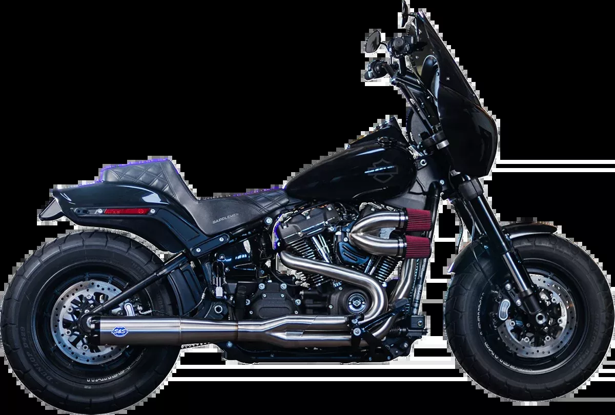 2-into-1 Superstreet Exhaust System - Brushed Stainless Steel