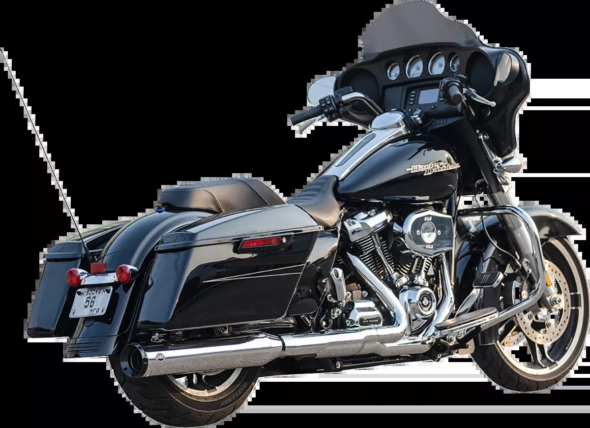 2-into-1 Swindler Exhaust Conversion Kit - 4-1/2" - Chrome - M8 Touring