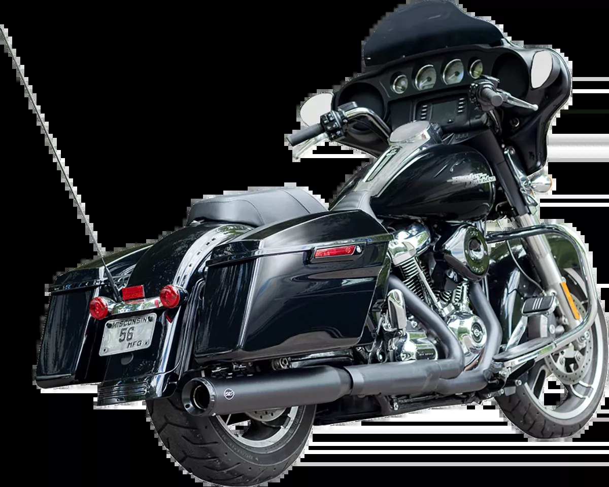 2-into-1 Swindler Exhaust Conversion Kit - 4" - Black - M8 Touring