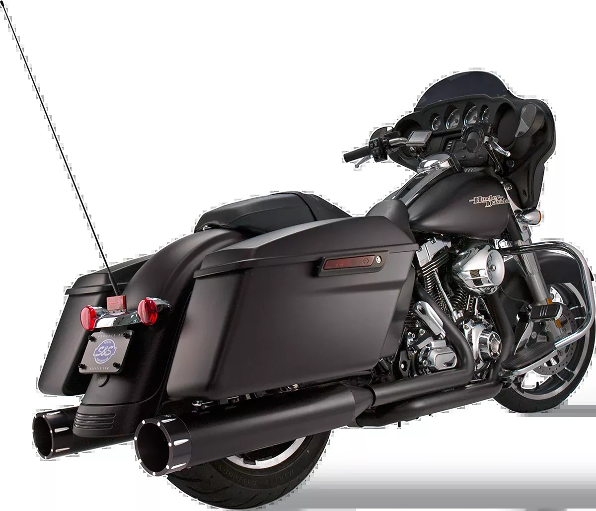 4-1/2" MK45 Performance Mufflers - Black with Black Tracer