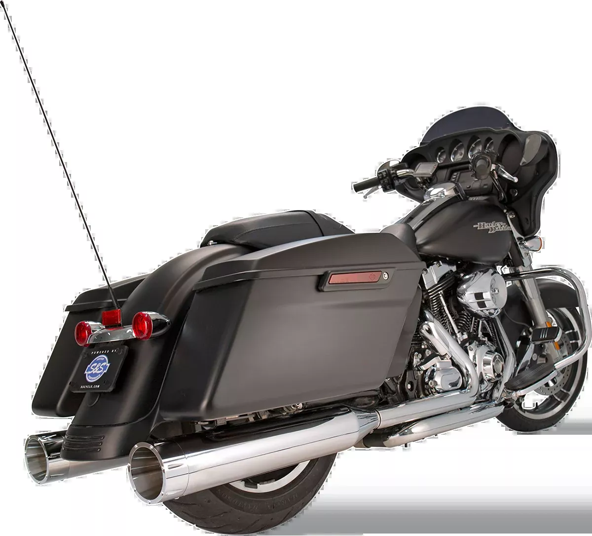 4-1/2" MK45 Performance Mufflers - Chrome with Chrome Tracer