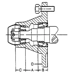 4 BOLT HUB W/ CUPS