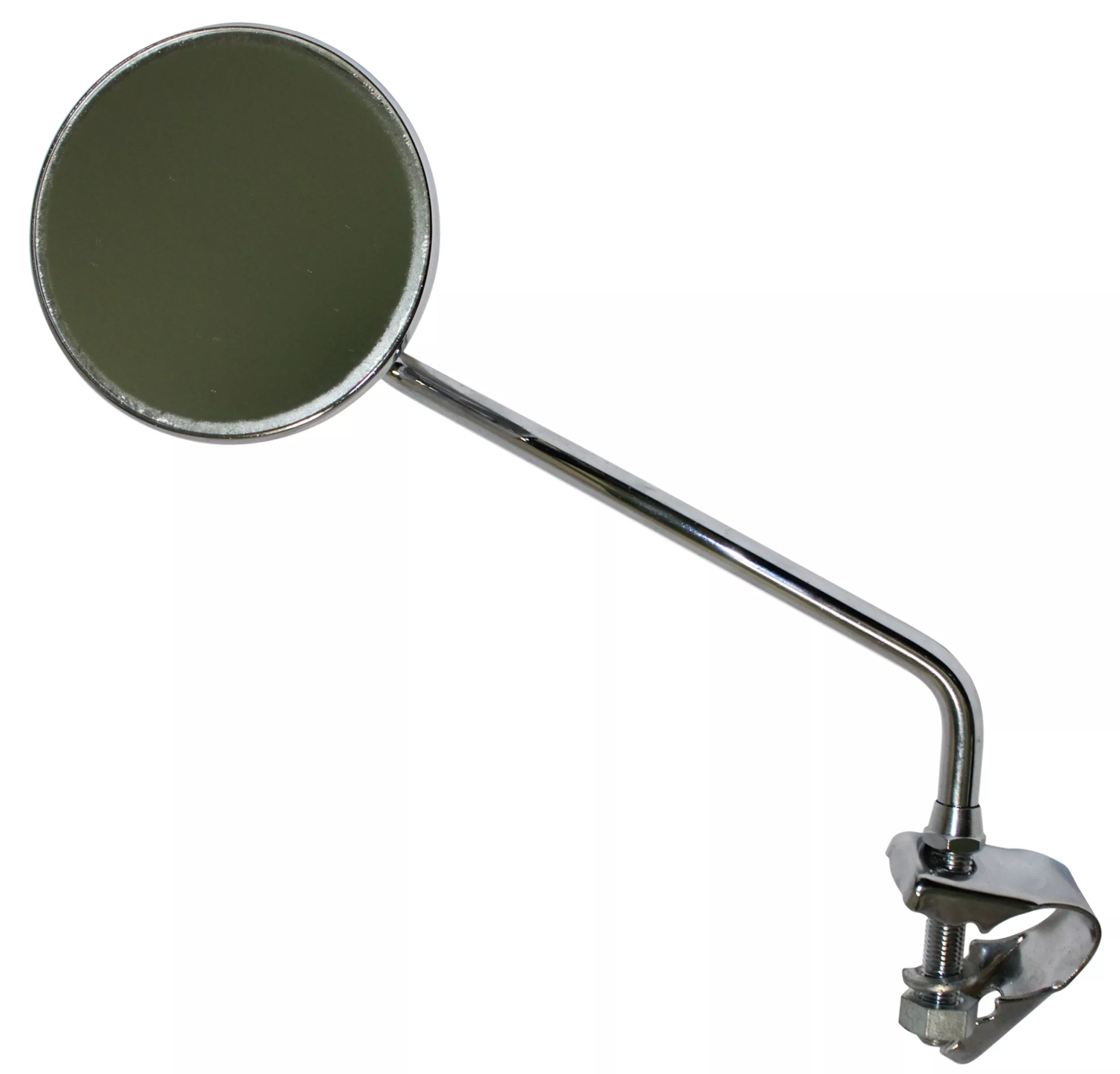 4" Round Chrome Mirror 7" Stem | Left-Side | 7/8" Handlebar