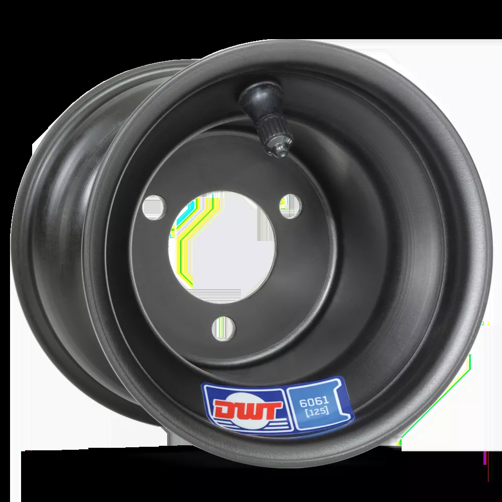 6" Douglas Classic Kart Wheel Black Anodized | 2.5" Bolt Circle
