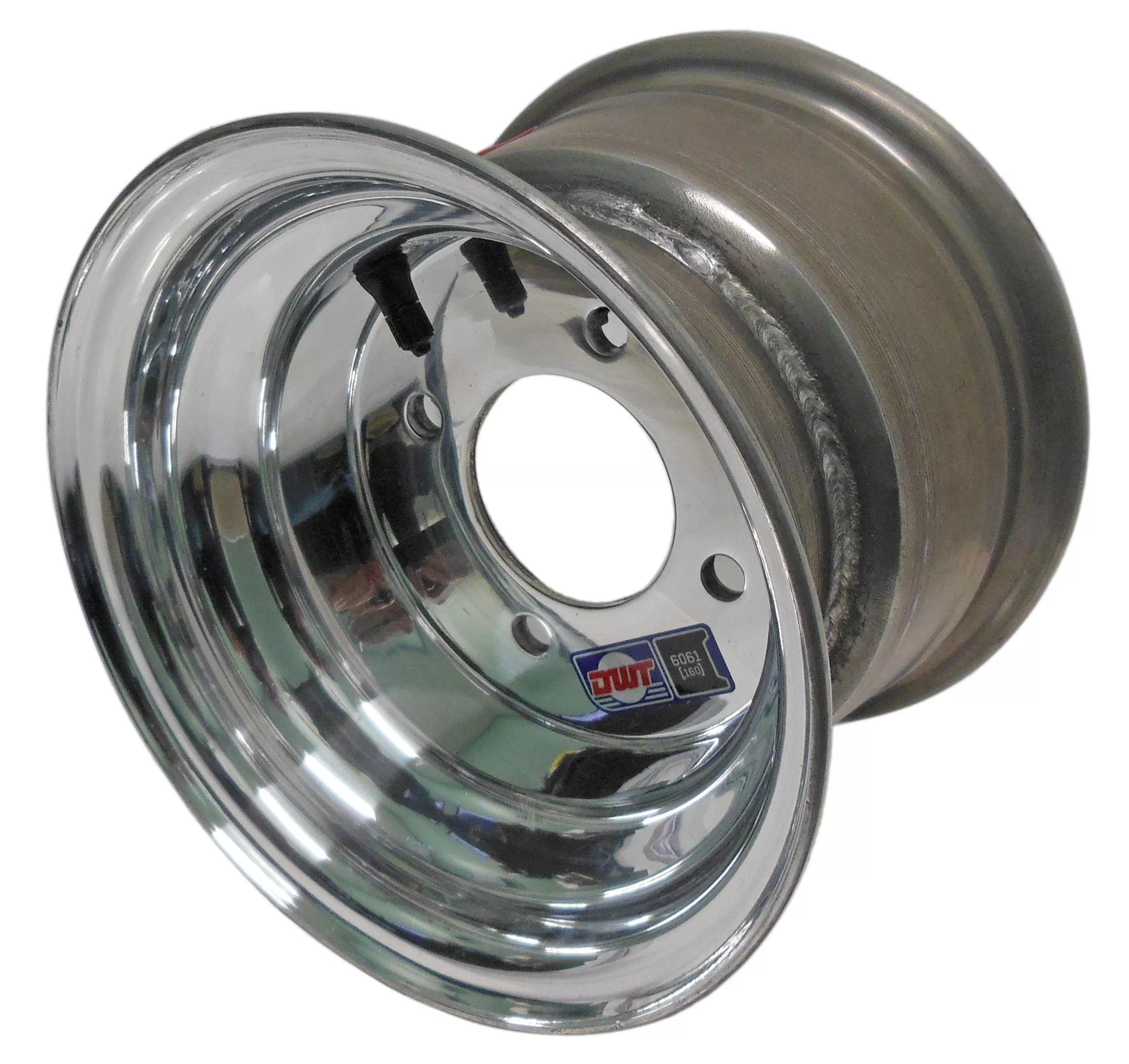 8" x 6" Douglas Wheel (4 on 4) Polished Aluminum | 4" Bolt Circle