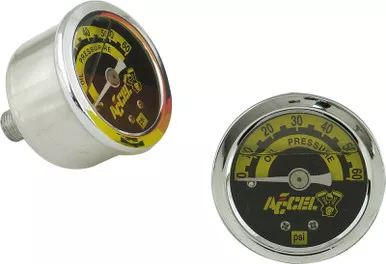 Accel Oil Pressure Gauge - Liquid Filled 0-60 Psi - 7121A