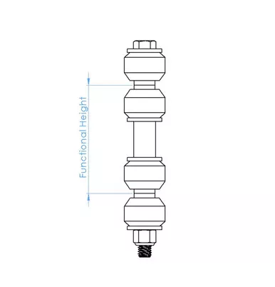 Addco 45-013-BU 1.75 ft. Functional Height Polymer End Links
