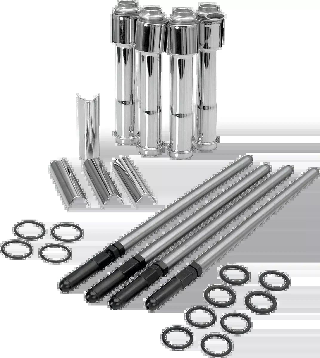 Adjustable Pushrod Kit - Chrome Covers - XL '91-'22