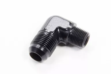Aeroquip 90 Deg #10 to 3/8in Alum Adapter Black FCM5016