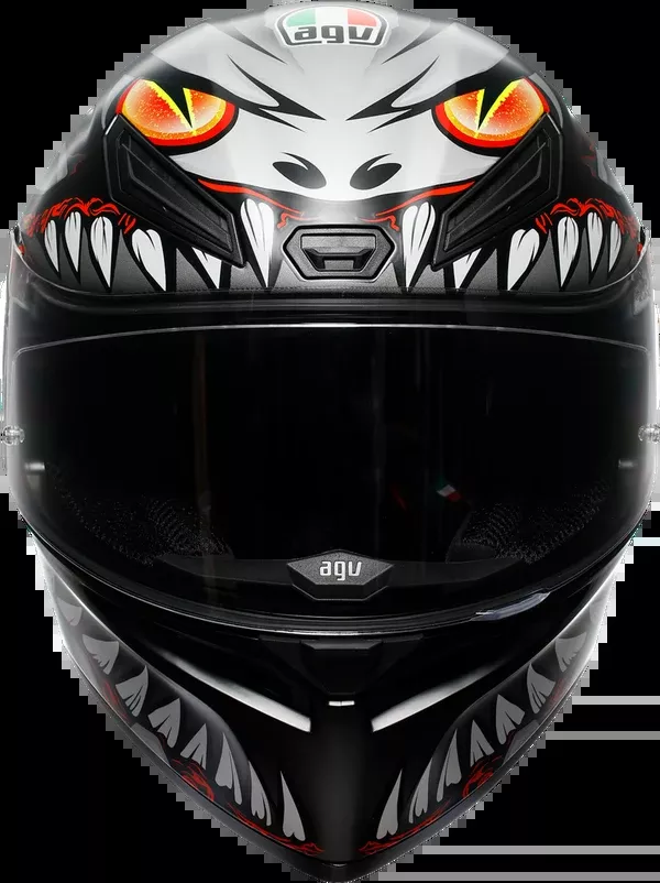 AGV K1 S Helmet – Lyzard – Matte Black/Gray/Red – Small