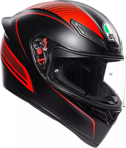 AGV K1 Warmup Matte Black Red Helmet