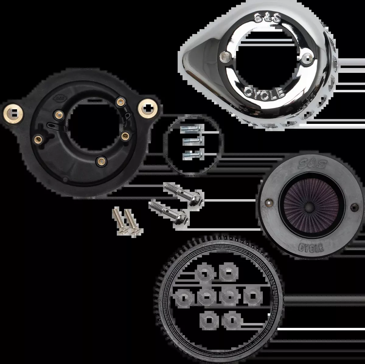 Air Stinger Stealth Air Cleaner Kit - Chrome