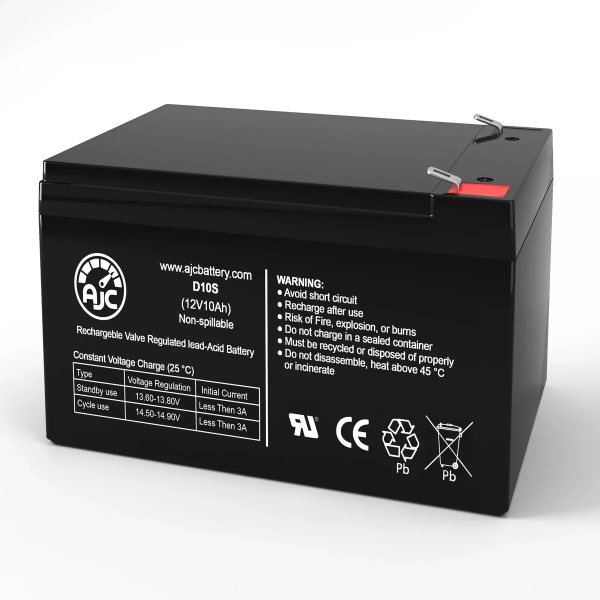 AJC Battery Compatible with B&B BP12-12 12V 10Ah UPS Battery