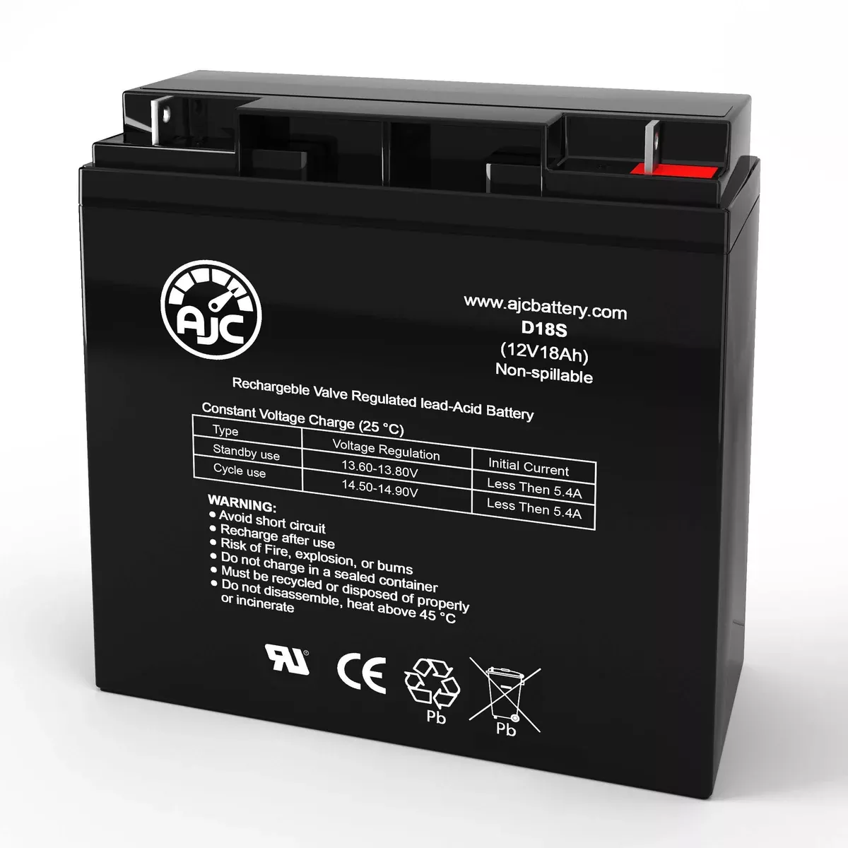 AJC Battery Compatible with B&B BP17-12 12V 18Ah UPS Battery