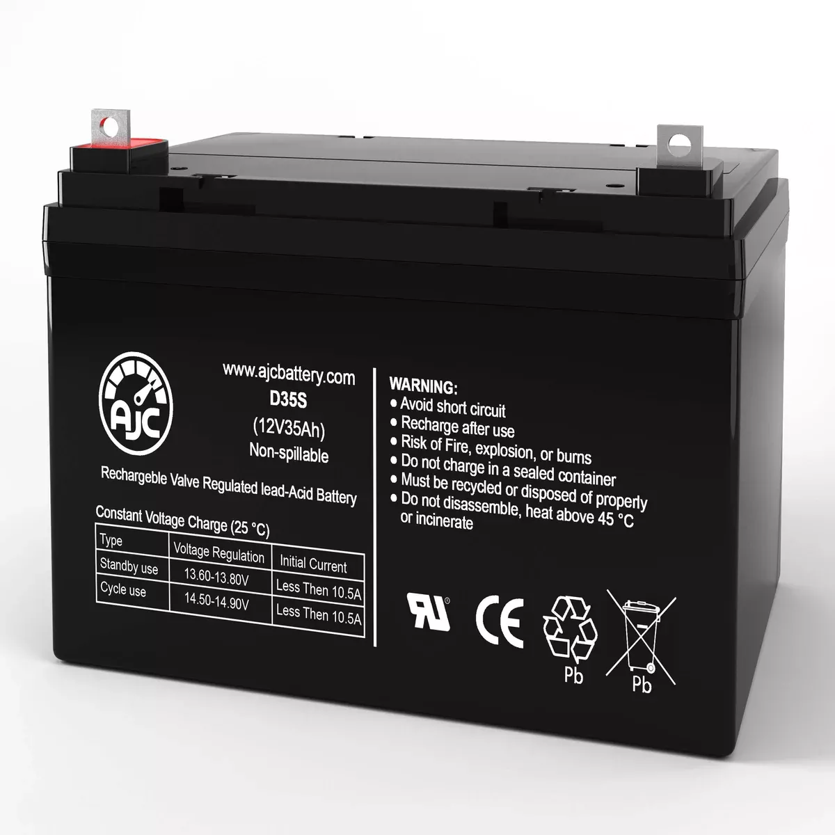 AJC Battery Compatible with B&B BP33-12 S 7.68 x 5.08 x 7.05 12V 35Ah UPS Battery