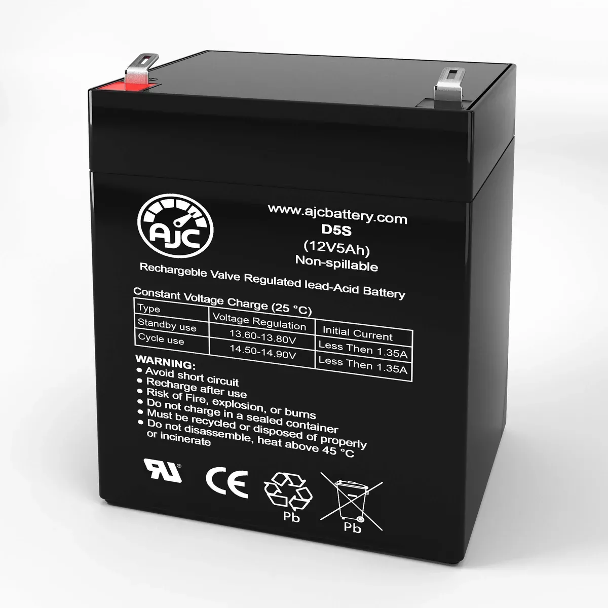 AJC Battery Compatible with B&B BP4-12 12V 5Ah UPS Battery