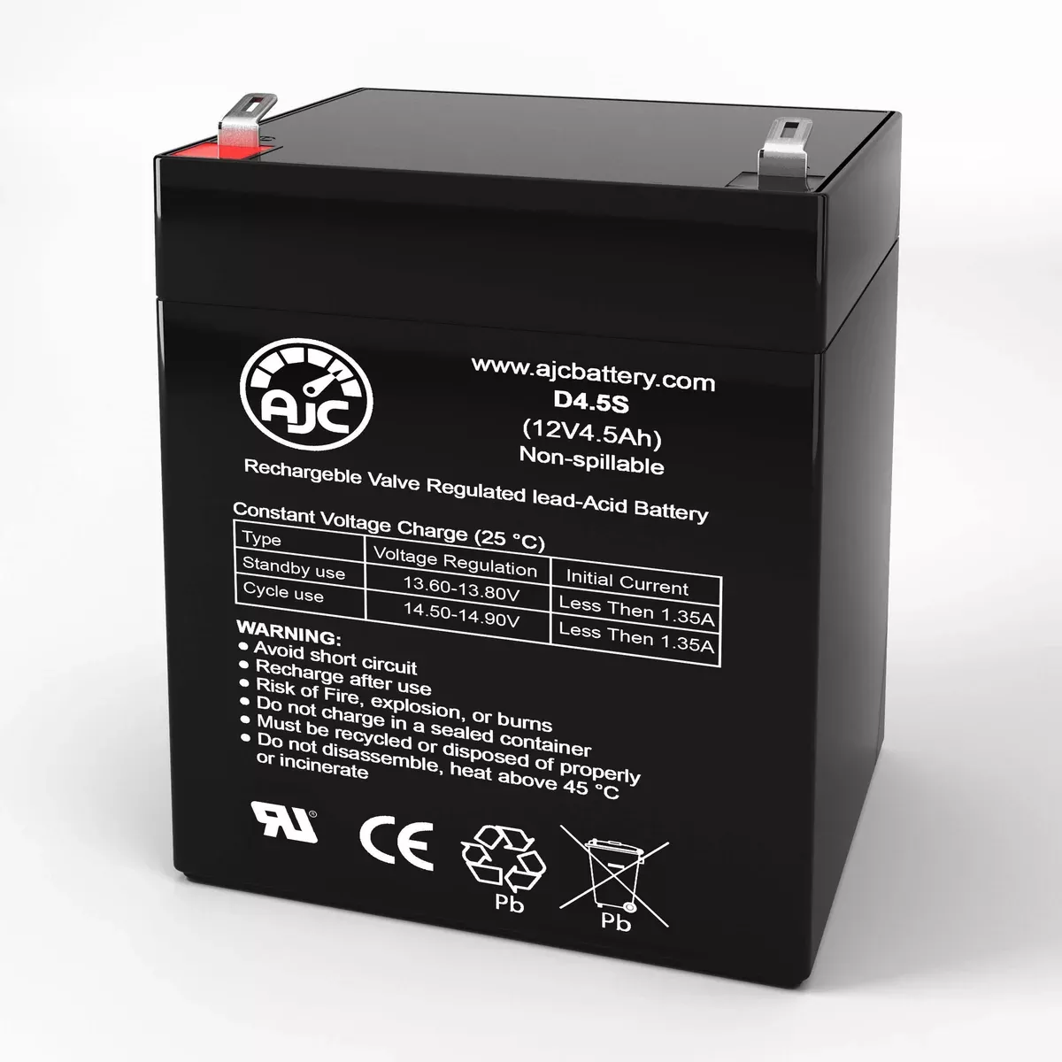 AJC Battery Compatible with B&B BP4.5-12 12V 4.5Ah UPS Battery