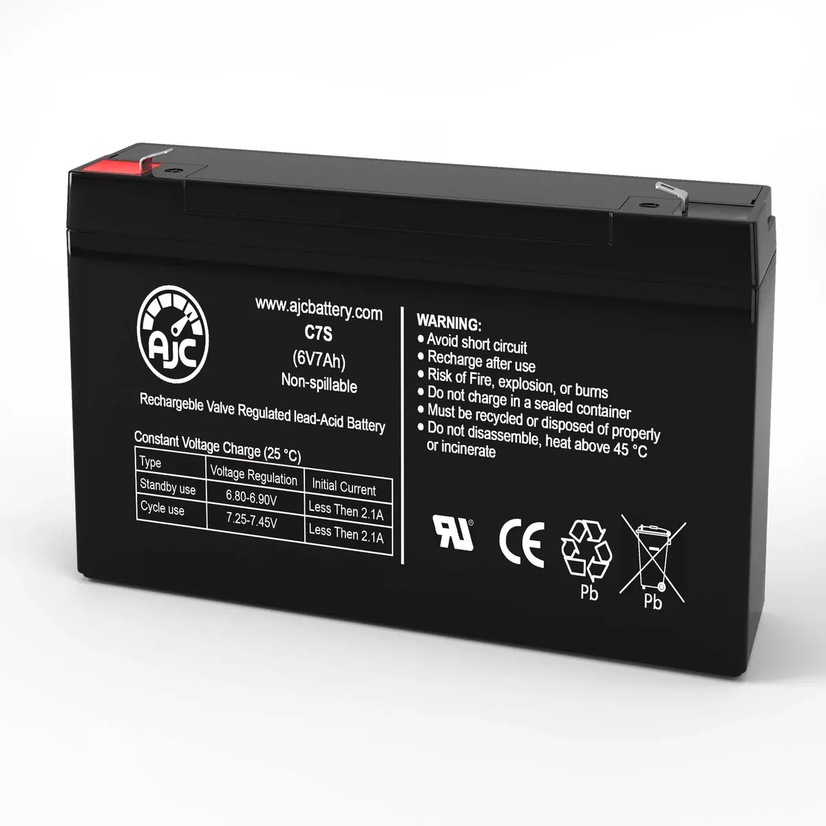 AJC Battery Compatible with B&B BP8-6 6V 7Ah UPS Battery