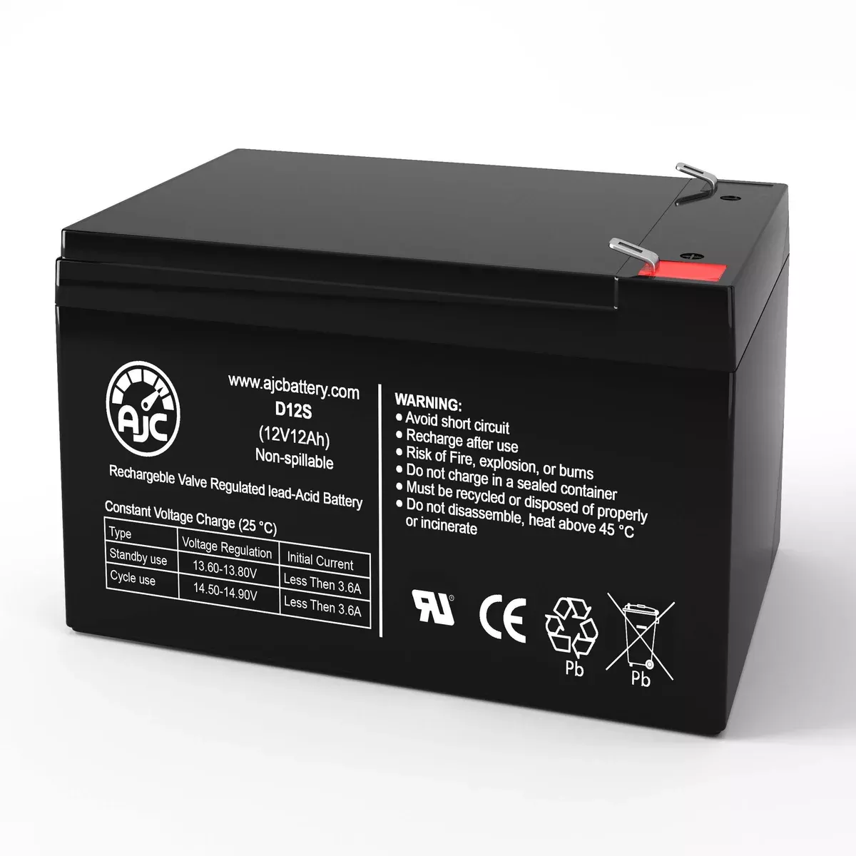AJC Battery Compatible with B&B EP12-12 12V 12Ah UPS Battery