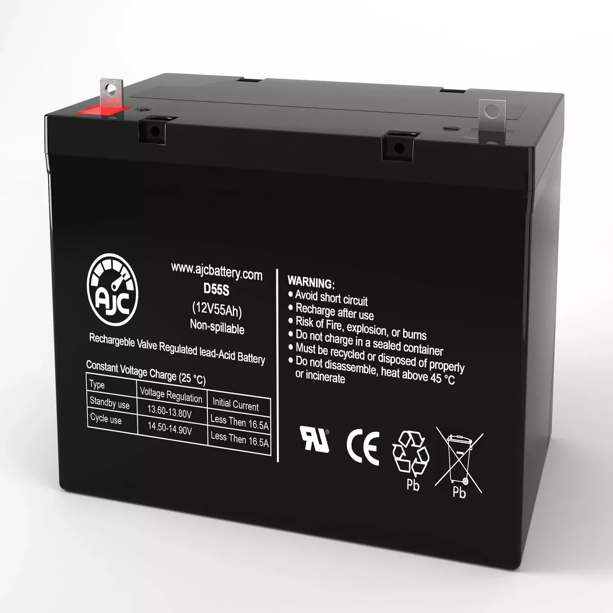 AJC Battery Compatible with BB MPL55-12 12V 55Ah UPS Battery