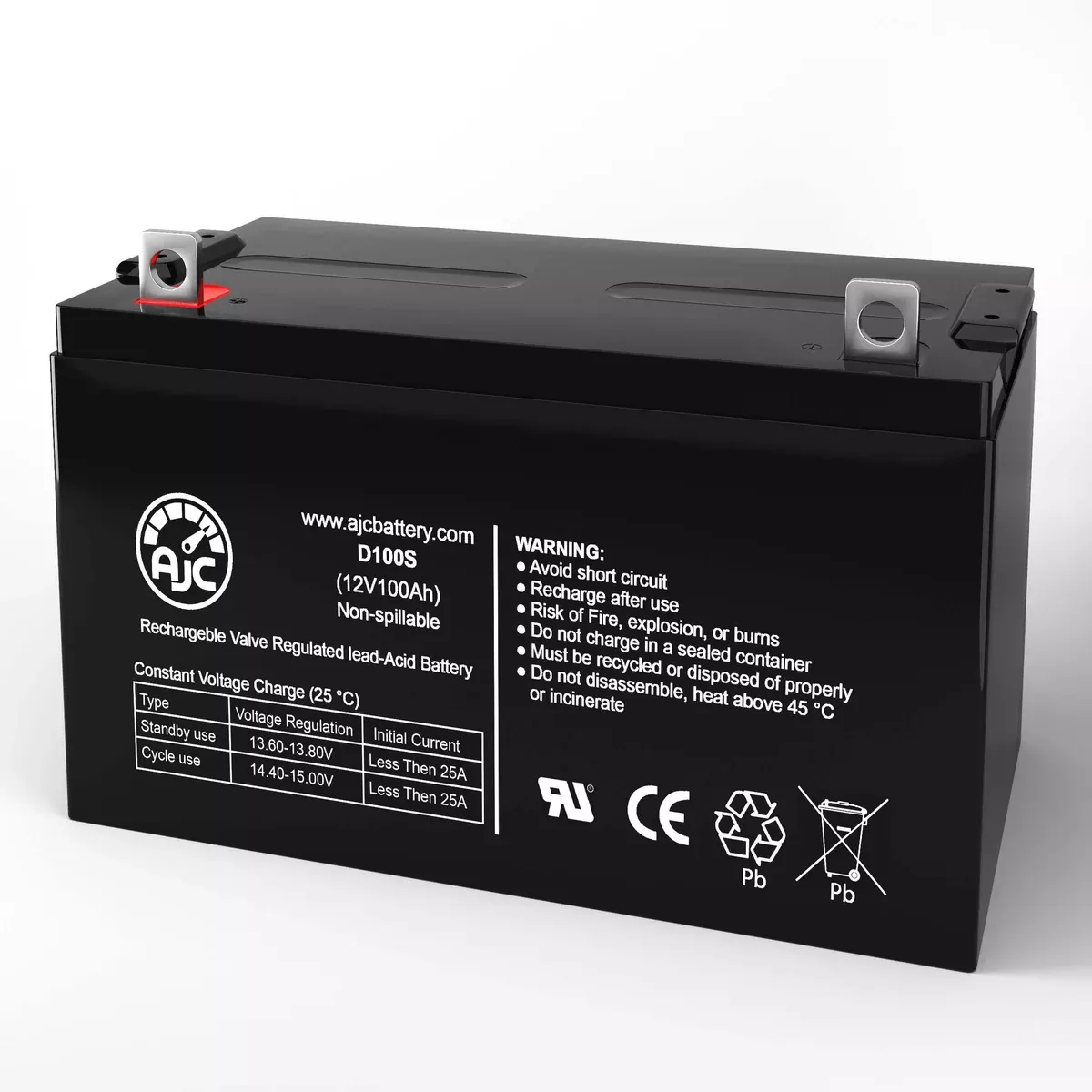 AJC Battery Compatible with Crown 12CE100 12V 100Ah UPS Battery