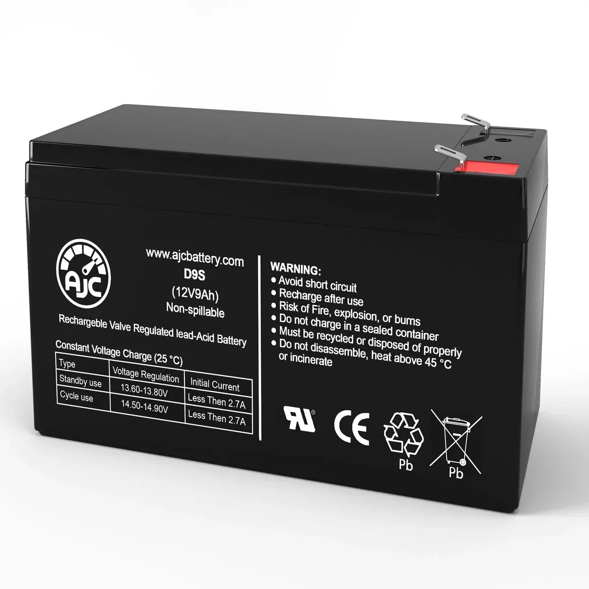 AJC Battery Compatible with CyberPower Standby Series UP825 12V 9Ah UPS Battery