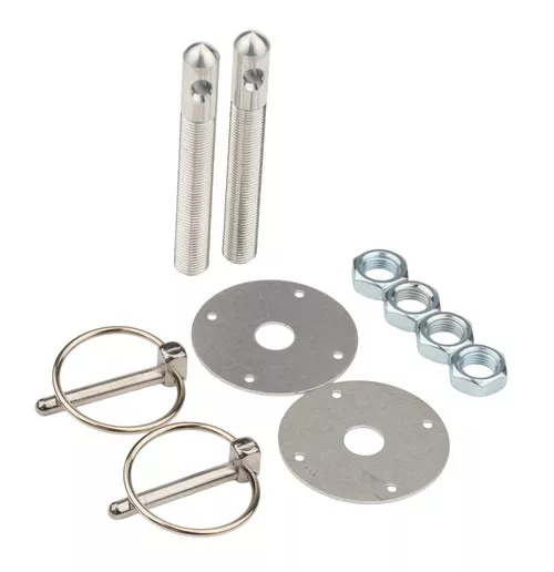 Aluminum Hood Pin Kit 1/2in Silver ALL18500