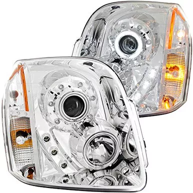 Anzo USA 111147 Headlight Assembly Pair fits GMC Yukon Projector Halo Chrome