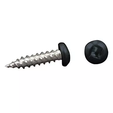 AP Products 012-PSQ500 BL 8 X 1-1/4 Black Finish #8 Pan Head Screw - Pack of 50