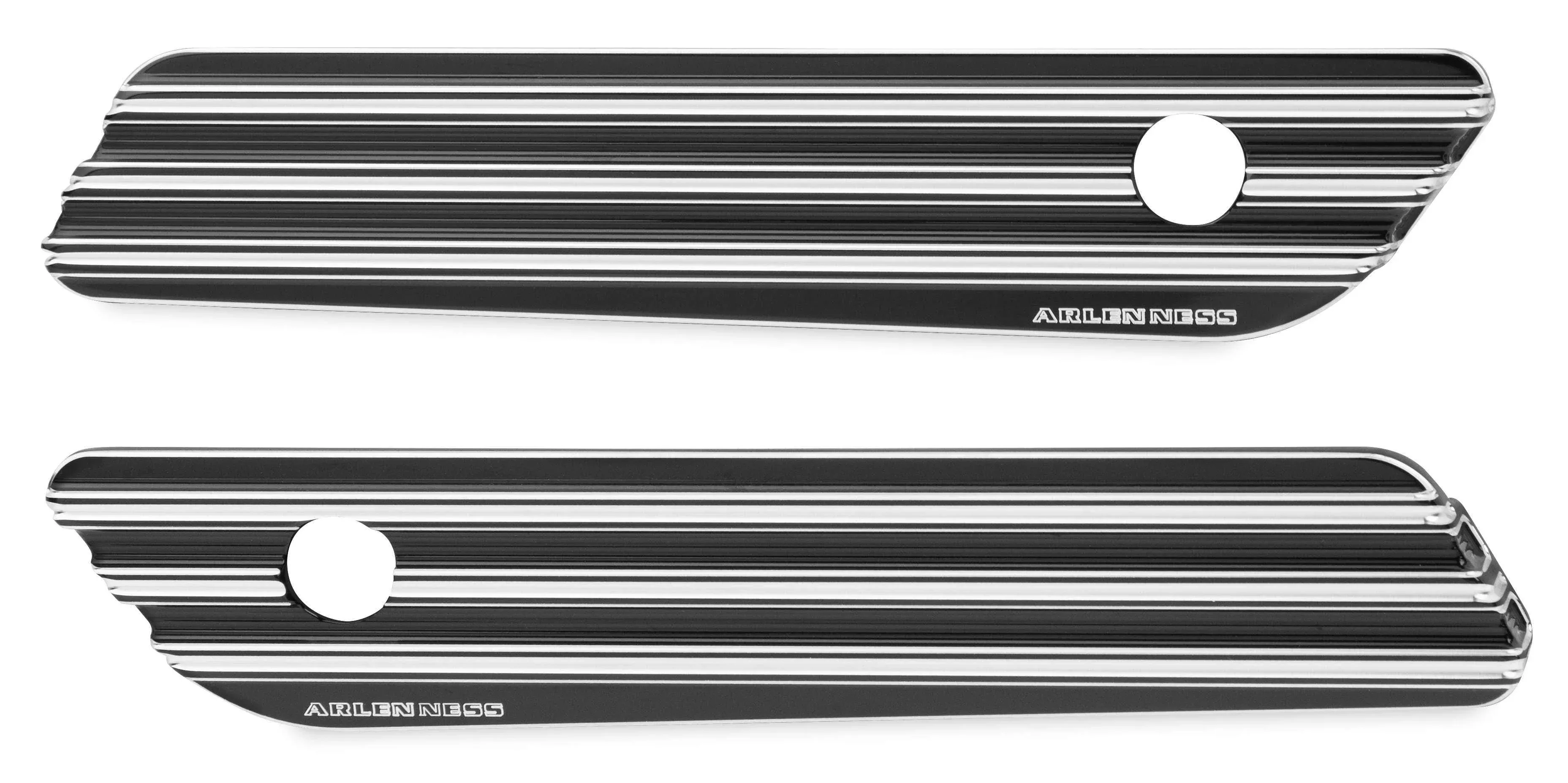 Arlen Ness 03-608 Black 10 Gauge Saddlebag Latch Hinge Covers for Harley 14-21