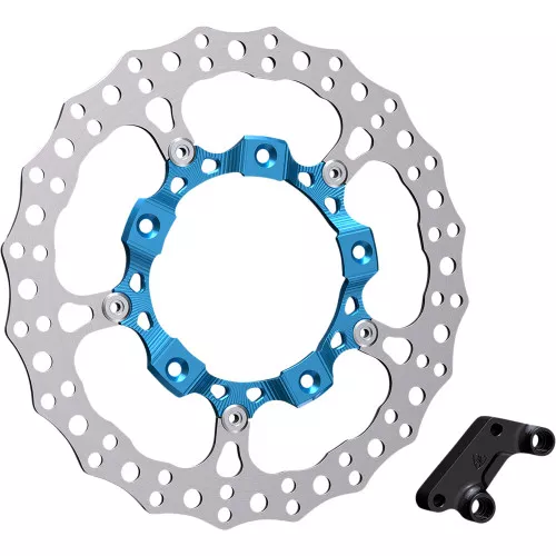 Arlen Ness 14" Big Brake Full Floating Rotor Kit for 2014-2022 Harley Touring - Blue