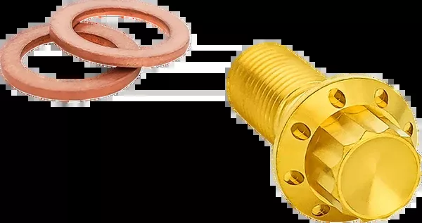 Arlen NESS Banjo Bolt – 3/8″-24 – Gold