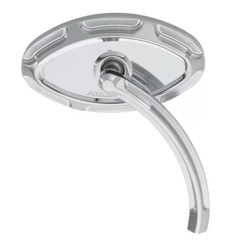 Arlen Ness Beveled Forged Mirrors for Harley - Chrome