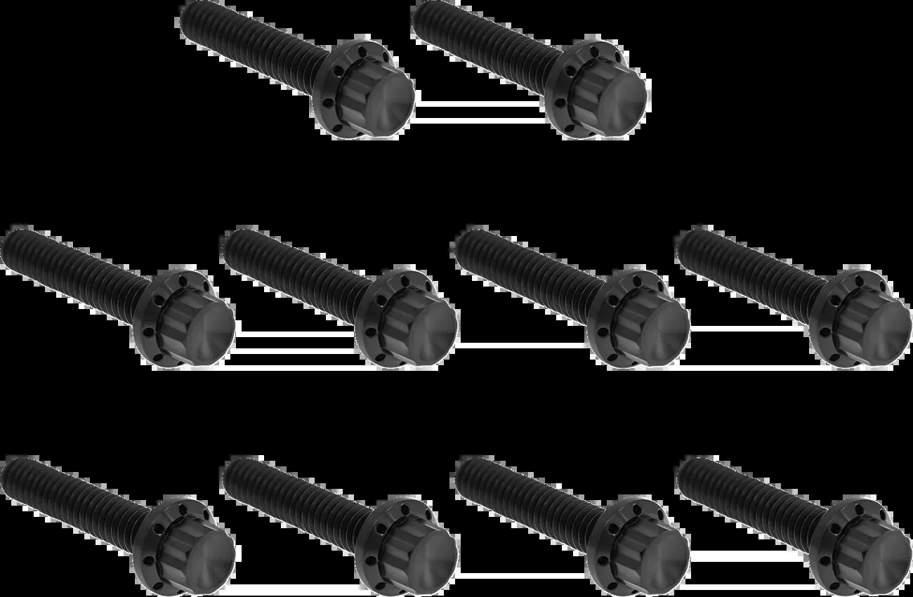 ARLEN NESS Bolt Kit - Cam Cover/Point Cover - Titanium - 12-Point - Black - 300-987