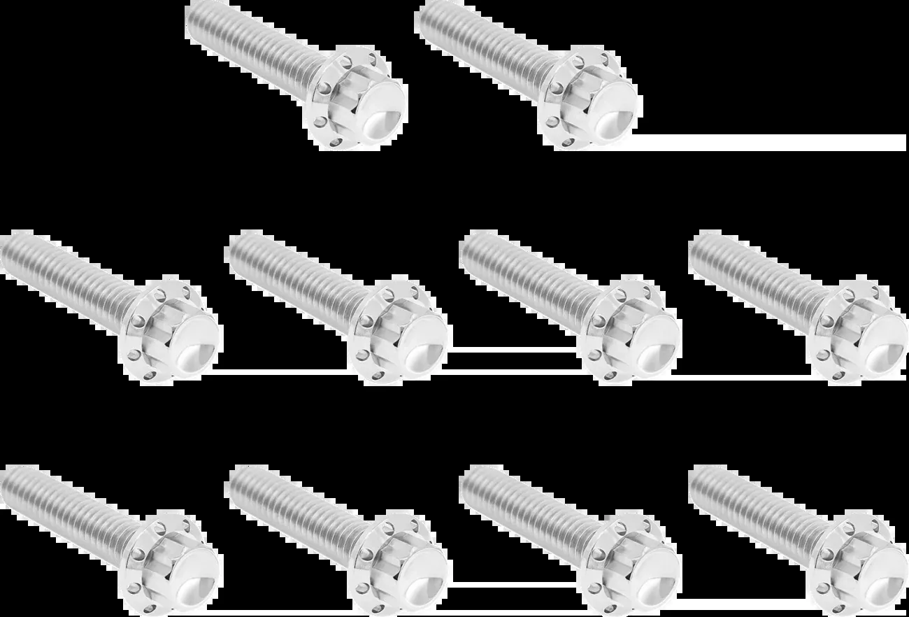 ARLEN NESS Bolt Kit - Cam Cover/Point Cover - Titanium - 12-Point - Polished - 300-986